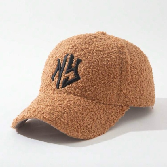 Accessories | Tan Textured Cap With Black Logo | Poshmark